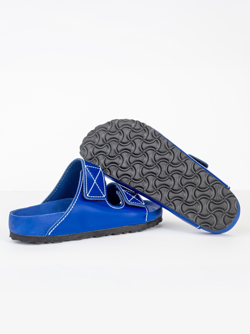 NWT Proenza Schouler x Birkenstock Arizona Slides in Cobalt Leather - Size 37 - Picture 11 of 12